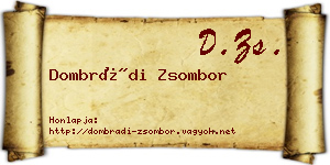 Dombrádi Zsombor névjegykártya