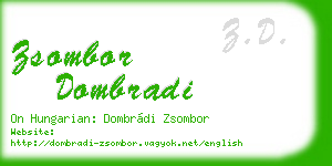zsombor dombradi business card